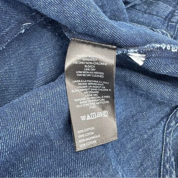 NWT Anthropologie Pilcro V-Neck Wrap Midi Denim cotton Dress Szxs western - Picture 15 of 16